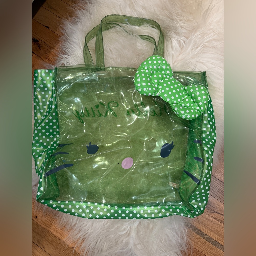 Sanrio Hello Kitty Green Polka Dot Bag